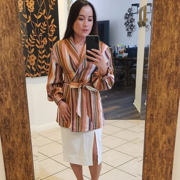 Nordstrom Striped Wrap Top - Picture 9 of 11